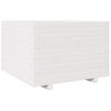 vidaXL Vaso de jardim 70x70x49,5 cm madeira de pinho maci&ccedil;a branco