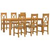 vidaXL Conjunto de sala de jantar 7 unid. Bege