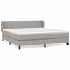 vidaXL Cama com molas/colch&atilde;o 180x200 cm tecido cinzento-claro