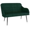 vidaXL Banco 110x76x80 cm veludo verde-escuro