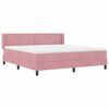 vidaXL Cama Box com colch&atilde;o com cabeceira Rosa 200 x 180 cm Veludo