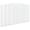 vidaXL Cestos gabi&atilde;o arqueados 3pcs 400x30x220/240cm ferro galvanizado
