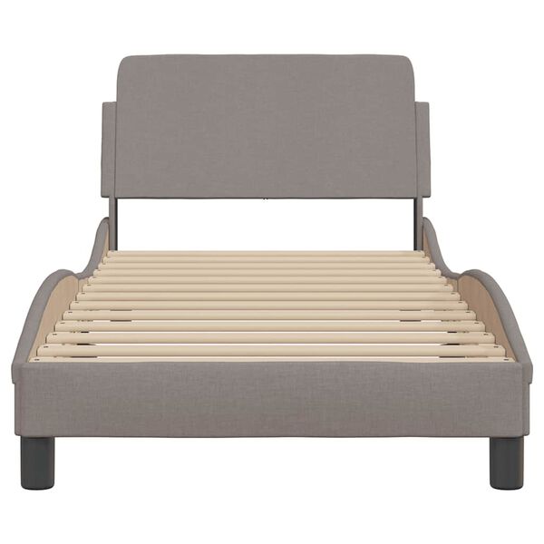 vidaXL Estrutura de cama com cabeceira Dover tecido 90x190 cm