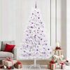 vidaXL &Aacute;rvore de Natal Articulada Artificial Branco 240 cm PVC e A&ccedil;o