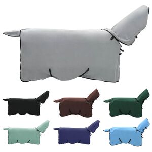 vidaXL Cobertor de Cavalo Cinza claro total e rosa Poli&eacute;ster