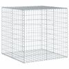 vidaXL Cesto gabião com cobertura 100x100x100 cm ferro galvanizado