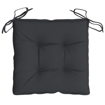 vidaXL Almofadões de cadeira 6 pcs 50x50x7 cm tecido oxford preto