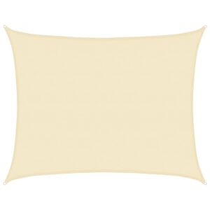 vidaXL Para-sol estilo vela 160 g/m&sup2; 6x8 m PEAD cor creme