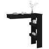 vidaXL Mesa de bar p/ parede 102x45x103,5 cm derivados madeira preto