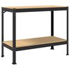 vidaXL Bancada Preto 115 x 55 x 91 cm Madeira Revestida e Metal