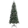 vidaXL &Aacute;rvore de Natal Artificial Verde 210 cm PVC, Pl&aacute;stico e A&ccedil;o