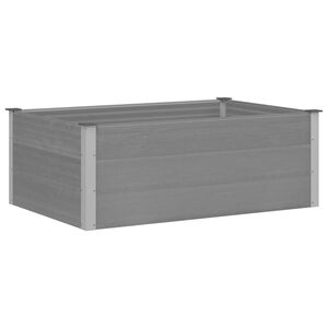 vidaXL Canteiro elevado para jardim WPC 150x100x54 cm cinzento