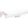 vidaXL Prateleira de parede suspensa 90x23,5x3,8 cm MDF branco