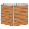 vidaXL Cama de Jardim Elevada Marrom Claro 129 x 129 x 77 cm