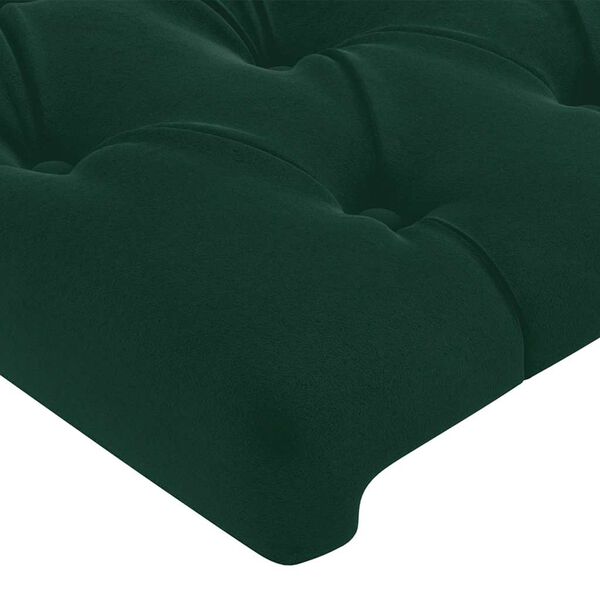 vidaXL Cabeceiras verde-escuro 160x7x78/88 cm veludo