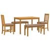 vidaXL Conjunto de sala de jantar 5 unid. Cinzento