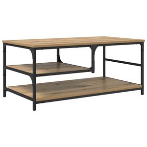 vidaXL Mesa de centro Carvalho Artesanal 90 x 49 x 40 cm