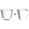 vidaXL Garden Planters 2 pcs 30x30x30 cm a&ccedil;o resistente &agrave;s intemp&eacute;ries