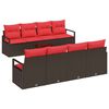 vidaXL Conjunto de Sof&aacute;s 9 unid. 8-N&uacute;mero de lugares Bege e Vermelho