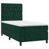 vidaXL Cama com molas/colch&atilde;o 90x190 cm veludo verde-escuro