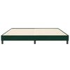 vidaXL Estrutura de cama sem colch&atilde;o 200x210 cm veludo verde-escuro