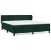 vidaXL Cama com molas/colch&atilde;o 180x200 cm veludo verde-escuro