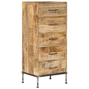 vidaXL Arm&aacute;rio de gavetas 45x35x106 cm madeira de mangueira maci&ccedil;a