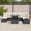 vidaXL Conjunto de Sofá de Jardim 9 pcs Preto Rattan Sintético
