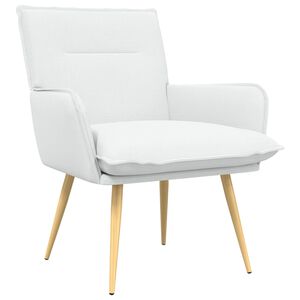 vidaXL poltrona Branco Tecido