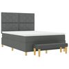 vidaXL Cama Box com colch&atilde;o Cinzento escuro 160 x 200 cm tecido