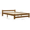 vidaXL Estrutura cama c/ 4 gavetas 180x200cm pinho maci&ccedil;o castanho mel