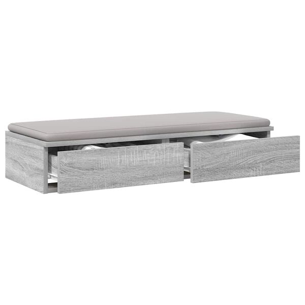 vidaXL Gavetas de cama com gaveta Cinza Sonoma 100 x 36,5 x 16,5 cm
