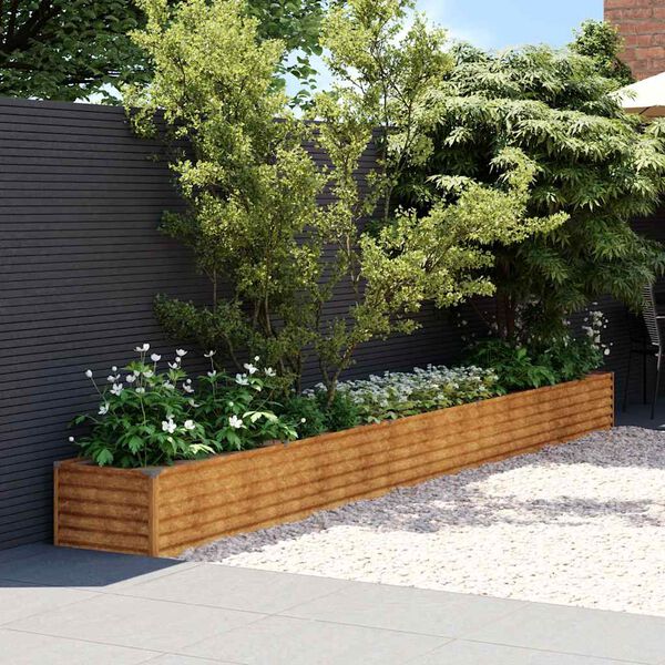 vidaXL Canteiro elevado de jardim 482x50x36 cm A&ccedil;o Corten