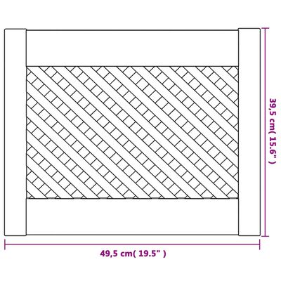 vidaXL Portas de armário design treliça 2 pcs 49,5x39,5cm pinho maciço