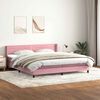 vidaXL Cama com molas/colch&atilde;o rosa 180x220 cm veludo