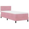 vidaXL Cama Box Spring LED com colch&atilde;o com led Rosa 80 x 200 cm Veludo