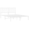 vidaXL Estrutura de cama com cabeceira 140x200 cm metal branco