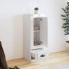 vidaXL Aparador alto 36x35,5x103,5 cm deriv. madeira branco brilhante