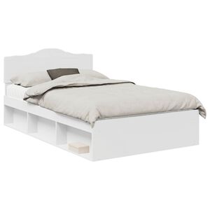 vidaXL Estrutura da Cama com cabeceira Branco 135 x 190 cm