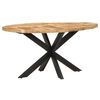 vidaXL Mesa de jantar 160x90x75 cm madeira de mangueira &aacute;spera