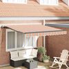 vidaXL Toldo Retr&aacute;til Multicolor 350 x 250 cm Tecido e Alum&iacute;nio