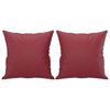 vidaXL 3 pcs conjunto sof&aacute;s c/ almofadas couro artif. vermelho tinto