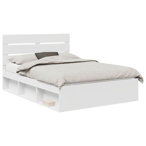 vidaXL Estrutura da Cama com cabeceira Branco 150 x 200 cm