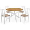 vidaXL 5 pcs conjunto de jantar MDF branco