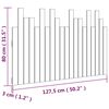 vidaXL Cabeceira de parede 127,5x3x80 cm madeira de pinho maci&ccedil;a cinza