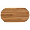 vidaXL Tampo de Mesa 90 x 45 x 3,5 cm Oval Madeira de Teca S&oacute;lida
