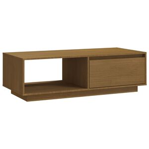 vidaXL Mesa de centro 110x50x33,5 cm pinho maci&ccedil;o castanho mel