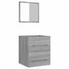 vidaXL Arm&aacute;rio de casa de banho com espelho 41x38,5x48 cm sonoma cinza