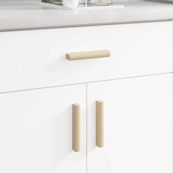 vidaXL Cabo Reto 2 pcs Cor de Madeira Natural 130 x 25 x 30 mm