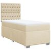 vidaXL Cama com molas/colch&atilde;o 100x200 cm tecido cor creme